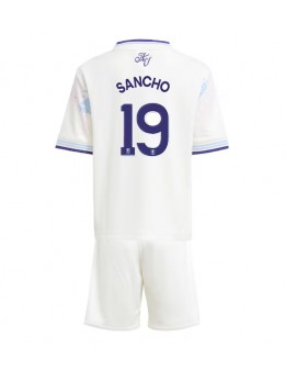 Billige Aston Villa Jadon Sancho #19 Tredjedraktsett Barn 2025-26 Kortermet (+ Korte bukser)